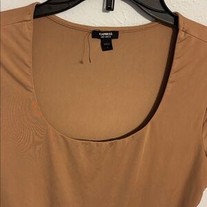 Express Camel Short Sleeve Bodysuit